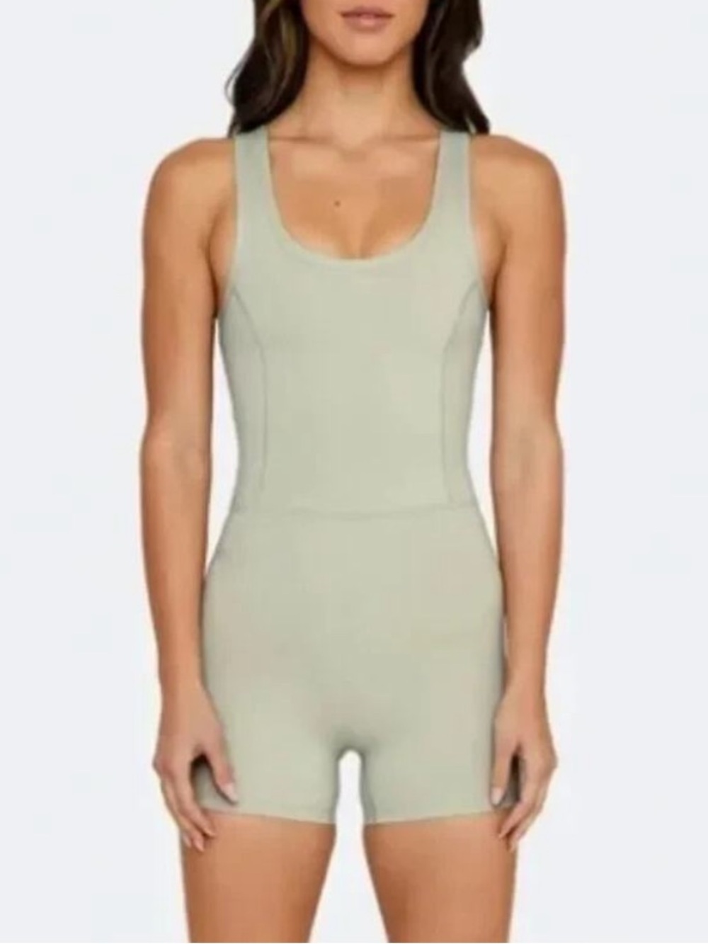 SET Active Sportbody Bodysuit Shortysuit Size Small Active Athletic Romper Green